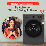 LG 8 kg 5 Star Inverter Direct Drive Front Load Washing Machine with Steam and In-Built Heater,Wi-Fi (Middle Black)-FHB1208Z4M