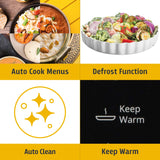 Whirlpool Magicook Pro 20SE 20L Solo Microwave Oven (Black, Stainless Steel Cavity, Mechanical Knob Control, Steam Clean, 700W)-50047