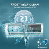 Haier 1.5 Ton 3 Star Fixed Speed Split AC (100% Grooved Copper, 54°C High Ambient Performance, Super Micro Anti-Bacterial Filter, Turbo Cooling, 900 CFM Airflow, R32 Refrigerant, White) – High Airflow & Low Noise Operation-HS18TPNW3BN-FS