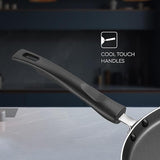 Judge by Prestige 28Cm Everyday Non-Stick Tawa (Aluminium) | Low Oil Cooking | Easy to Clean |Cool Touch Handle, Black-37277