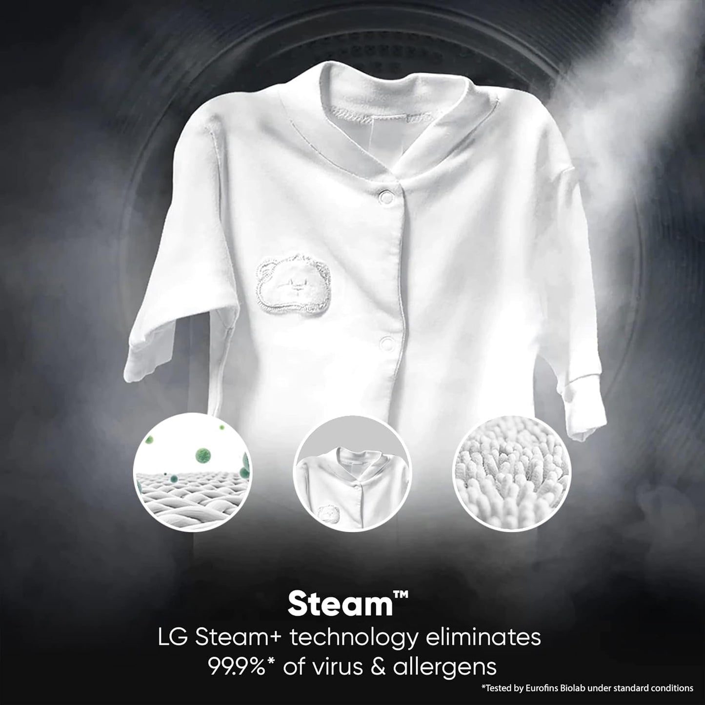 LG 9 kg 5 Star Wi-Fi Inverter Fully Automatic Front Load Washing Machine with Steam (FHB1209Z4B, Auto Restart, Platinum Black)