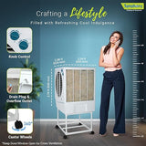 Symphony Jumbo 70 Desert Air Cooler with Free Trolley - 70L, Aspen Cooling Pads, Powerful Fan with Whisper-Quiet Performance, 185W Low Power Consumption, Cool Flow Dispenser, Ideal for Large Rooms (Hot & Dry Climate)