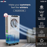 Kenstar Tallde HC 105 Desert Air Cooler for Home - Inverter Compatible, Honeycomb Cooling Pads, Collapsible Louvers (105L, 170 Watts)