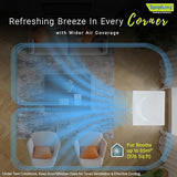 Symphony Jumbo 70 Desert Air Cooler with Free Trolley - 70L, Aspen Cooling Pads, Powerful Fan with Whisper-Quiet Performance, 185W Low Power Consumption, Cool Flow Dispenser, Ideal for Large Rooms (Hot & Dry Climate)