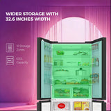 Haier 520L 3-Star Inverter Side-by-Side 4-Door Refrigerator (HRB-600RW, Rosette White, R600a Refrigerant)