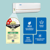 Blue Star 1.5 Ton 2 Star Fixed Speed Split AC (Model FA218TXU) | Powerful 5275W Cooling, DigiQ Hepta Sensors, 2-Way Air Swing, Anti-Corrosive Blue Fins, Turbo Cool, Self Diagnosis, Hidden Display, 100% Copper, White