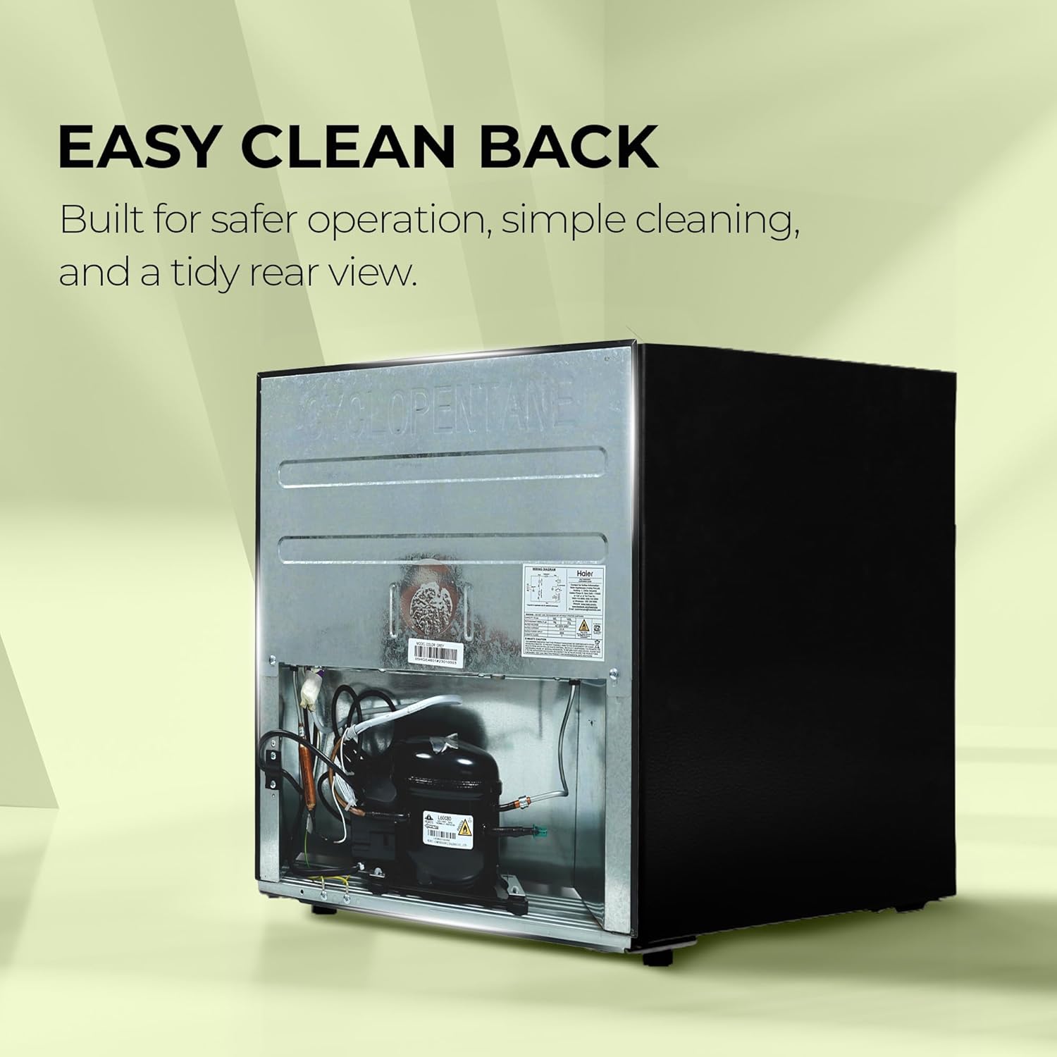 Haier 50L 2-Star Direct Cool Single Door Mini Refrigerator with Toughened Glass Shelf and LED Display-(Black, HRD-752KSA)