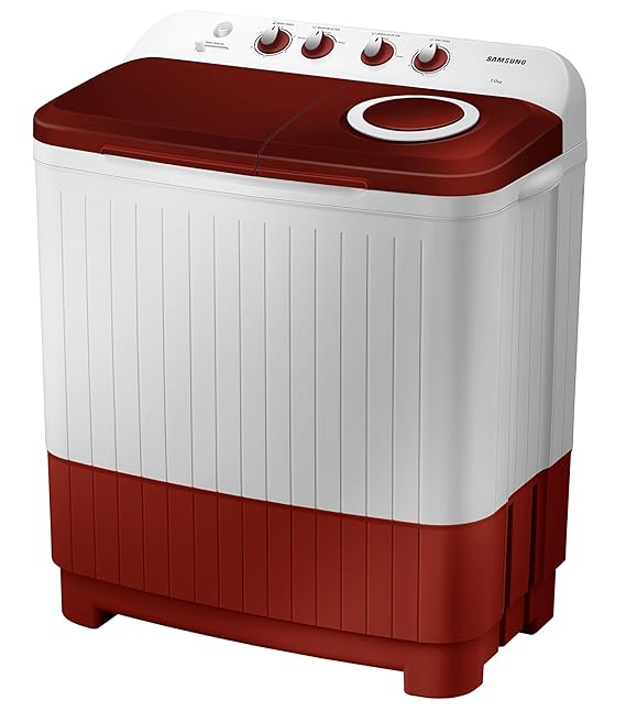 Samsung 7 kg, 5 Star, Semi-Automatic Top Load Washing Machine (WT70C3000RR/TL, Air Turbo Drying, Wine)