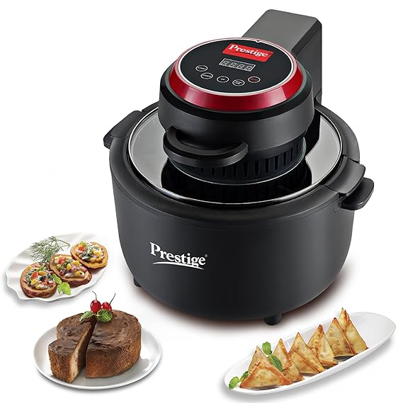 Prestige Multi-Chef All-in-One Air Fryer |80% less Oil Consumption|6.5L Capacity |1200 Watts Power|Airfry,Oven, Toast, Grill|See Through Lid|Advance Digital Display|Even Heat Distribution|Black-41410