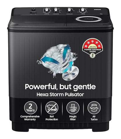 Samsung 11.5 Kg Semi-Automatic Top Load Washing Machine Appliance (WT11A4260GD/TL,Gray)