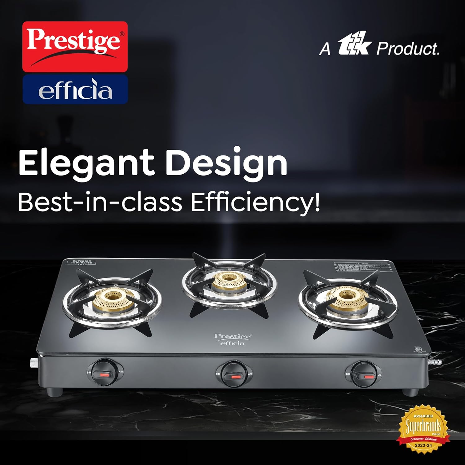 PRESTIGE GAS STOVE -EFFICIA GTGS 3B -40599