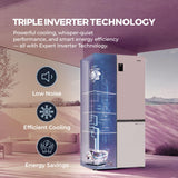 Haier 520L 3-Star Inverter Side-by-Side 4-Door Refrigerator (HRB-600RW, Rosette White, R600a Refrigerant)