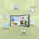 Haier 50L 2-Star Direct Cool Single Door Mini Refrigerator with Toughened Glass Shelf and LED Display-(Black, HRD-752KSA)
