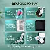 Haier 10 Kg 5 Star Toughened Glass Soft fall Technology Semi Automatic Top Loading Washing Machine -HTW100-178BKN