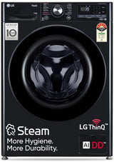 LG 12.0 kg 5 Star AI Direct Drive Front Load Washing Machine with In-Built Heater, Steam, 6 Motion DD, 1400 RPM, Wi-Fi ThinQ, and Allergy Care, Onyx Black,FHP1412Z5O