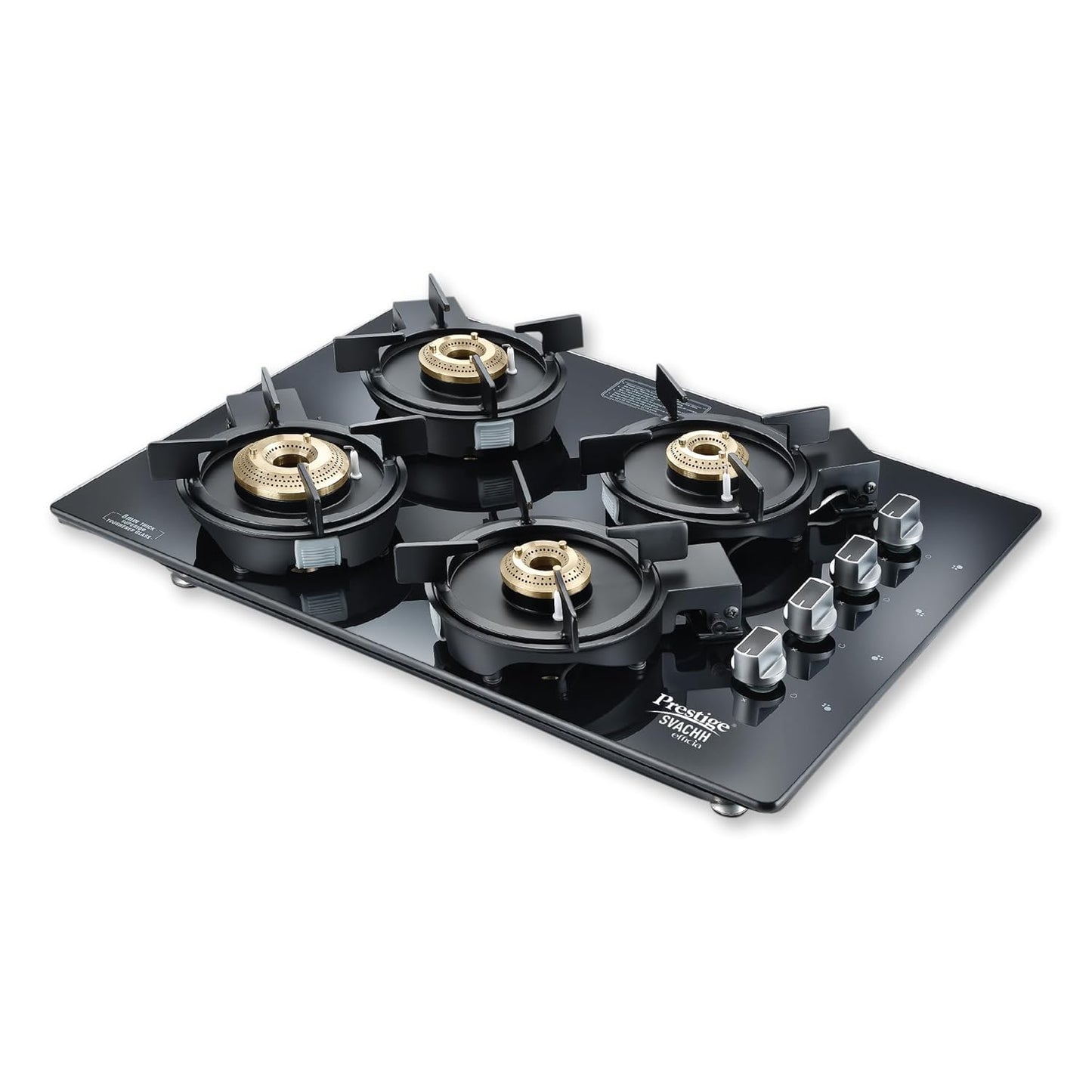 Prestige Svachh Efficia HOB 04 AI (with Toughened Glass Top Multi Spark Ignition System & 4 Brass Burners)-40597
