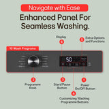 LG 7 Kg 5-Star Front Load Washing Machine with Inverter Direct Drive, 6 Motion DD Technology, and Steam Wash (Middle Black)-FHB1207Z2M
