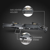 Prestige Vectra 2 Burner Glasstop Gas Stove|Superior Toughened Glass|Jumbo Brass Burner|3-Way Gas Inlet|360 Degree Revolving Nozzle|5 Years Warranty on Glass|Black-(40589)