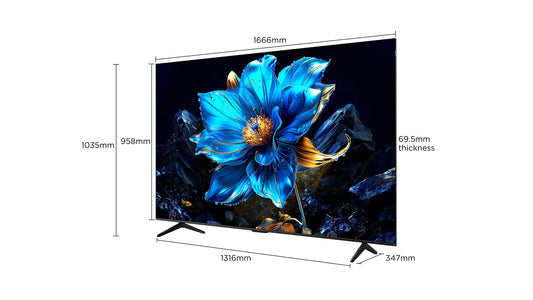 TCL 55-inch (139.7 cm )  4K UHD QLED Smart Google TV|64-bit Quad Core Processor | HDR 10+ & Dolby Atmos | 2GB RAM & 16GB ROM | Wi-Fi 5 & Bluetooth | Game Master | Multiple Eye Care | Screen Mirroring | The Ultimate Cinematic Experience-55P7K/55P71K