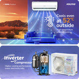 Voltas 1.5 Ton 5 Star Inverter Split AC (185INV Vertis Elite) | 6 Step Adjustable Mode, 5050W Cooling, 100% Copper, 4-Way Swing, Ice Wash Technology, Anti-Corrosive Gold Fin, High Ambient Cooling up to 52°C