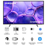 Samsung Crystal 4K 108 cm (43 inch) Smart LED TV with HDR, Q-Symphony,  4K Ultra HD Resolution | HDR | Motion Xcelerator | SmartThings Hub | Voice Assistant Built-in (Bixby, Alexa) | Q-Symphony | Slim Look Design | Filmmaker Mode-UA43U8600FULXL