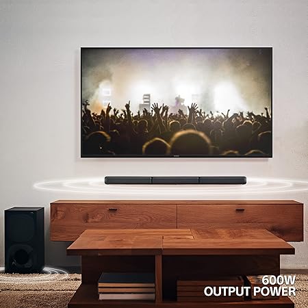 Sony Real 5.1ch Dolby Audio Soundbar  with Subwoofer & Wireless Rear Speakers, (600W) HT-S40R