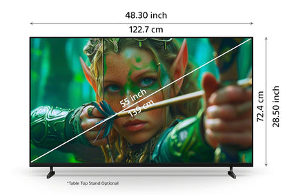 Sony BRAVIA 55"  4K HDR | Google TV | (2025 Model) 4K Processor X1 | Dolby Atmos | Direct LED | HDMI 2.1 ALLM/eARC | Wi-Fi 6|PS5 Optimized Auto HDR Tone Mapping (Flush Surface Design)- – K-55S25M2
