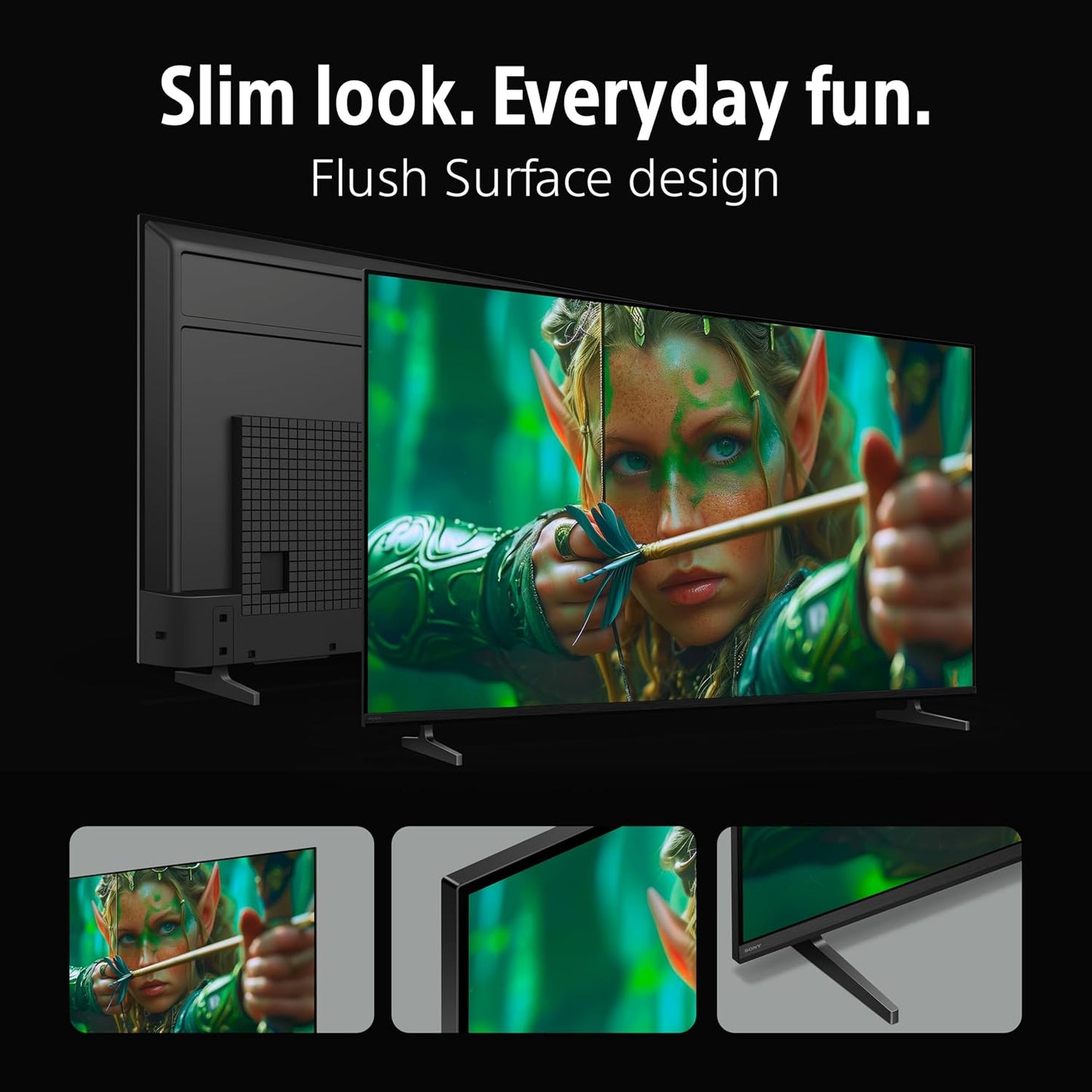 Sony BRAVIA 55"  4K HDR | Google TV | (2025 Model) 4K Processor X1 | Dolby Atmos | Direct LED | HDMI 2.1 ALLM/eARC | Wi-Fi 6|PS5 Optimized Auto HDR Tone Mapping (Flush Surface Design)- – K-55S25M2