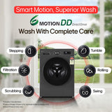 LG 9 kg 5 Star Wi-Fi Inverter Fully Automatic Front Load Washing Machine with Steam (FHB1209Z4B, Auto Restart, Platinum Black)