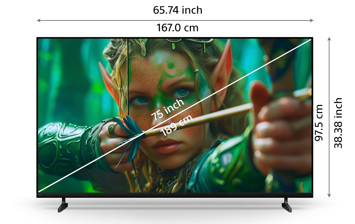 Sony BRAVIA 2 II 190.5 cm (75 Inch) Ultra HD 4K Android Smart TV with Google TV | 4K Processor X1 | 40W Dolby Audio & Atmos | Wi-Fi 6 & Bluetooth 5.3 | Voice Remote | Perfect for Gaming, Home, and Entertainment-75S25M2