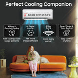 Samsung 2 Ton 3 Star Wi-Fi Inverter Split AC (Copper, WindFree Technology, Bespoke AI Energy Mode, 5-Step Convertible, 4-Way Swing, Alexa/Google/Bixby Control, White)-AR60H24D13WNNA