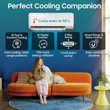 Samsung 1.5 Ton 3-Star Wi-Fi Inverter Split AC (Copper, R32 Refrigerant, AI Auto Cooling, SmartThings Connectivity, Convertible 5-Step Mode, White)-AR50H18D13HNNA
