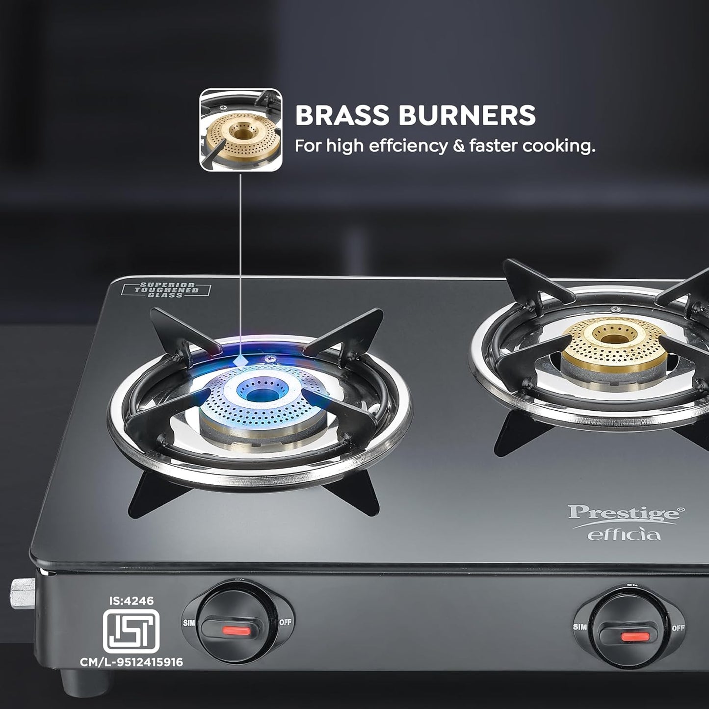 PRESTIGE GAS STOVE -EFFICIA GTGS 3B -40599