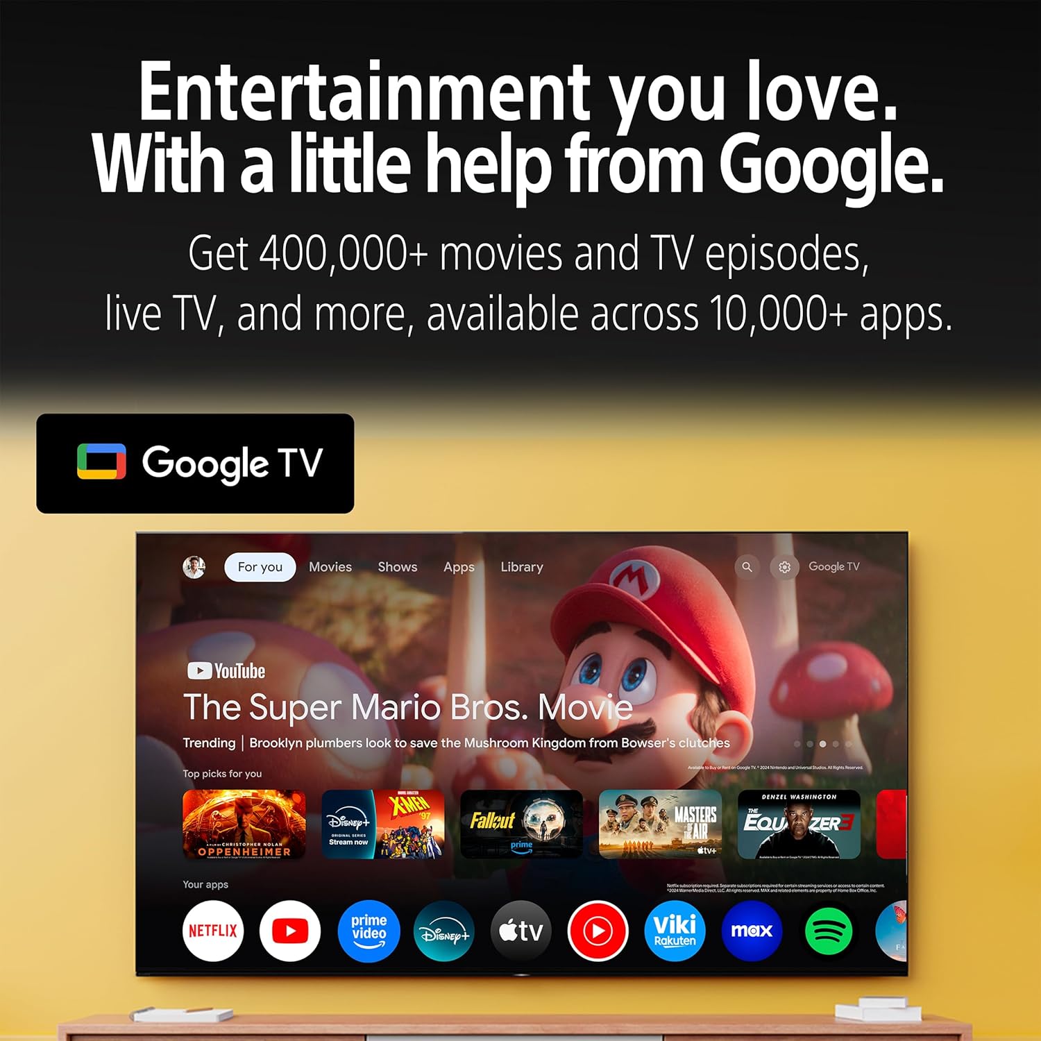 Sony Bravia 43" ( 109.22 cm ) 4K Ultra HD LCD Display | 4K Processor X1™ | Google TV (Android TV OS) & Voice Search | Dolby Atmos | Motionflow™ XR 100 (50Hz Native) | Gaming Features: ALLM (HDMI 2.1), eARC | Built-in Chromecast and Wi-Fi 6-43S22GM2