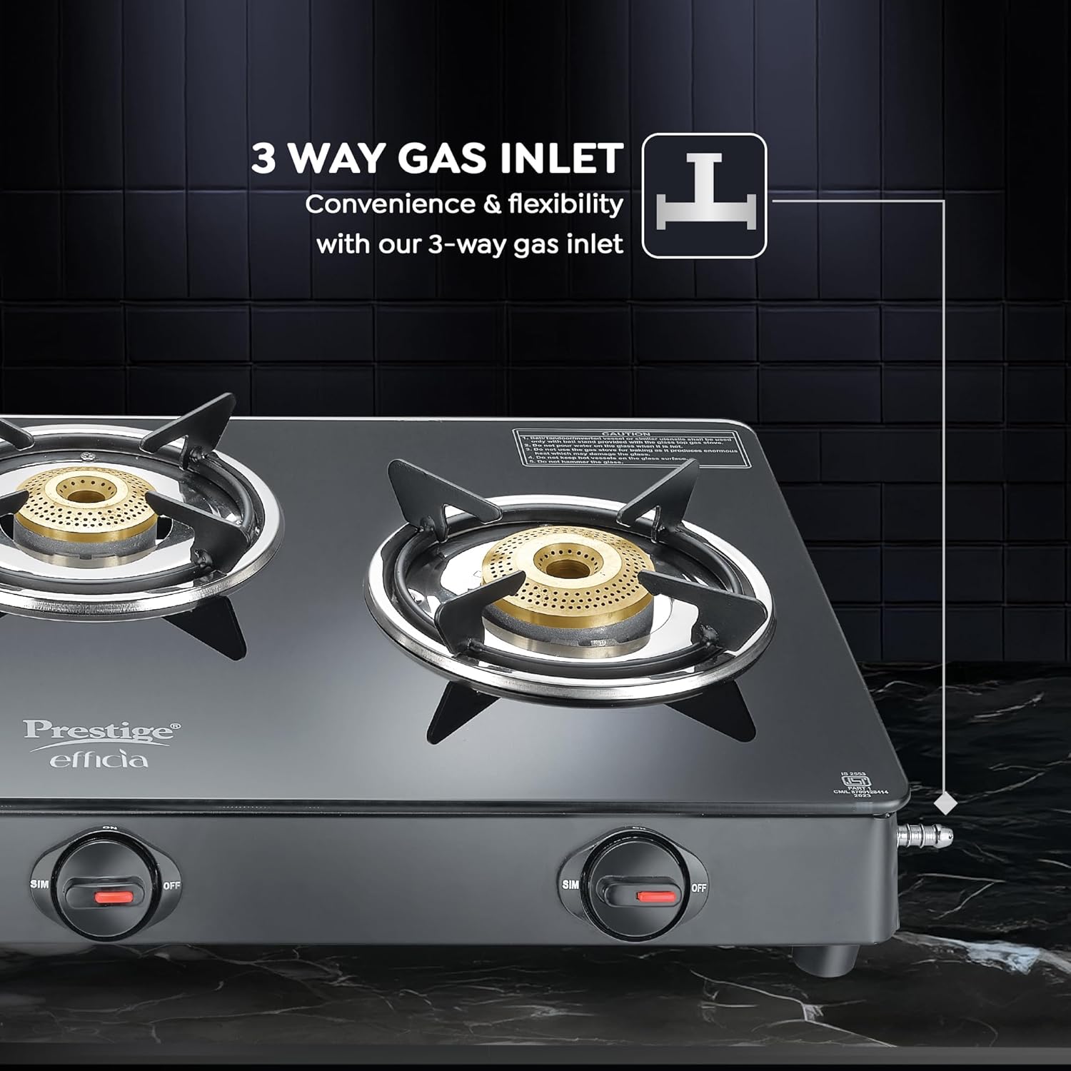 PRESTIGE GAS STOVE -EFFICIA GTGS 3B -40599