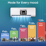 Samsung 1.5 Ton 3-Star Wi-Fi Inverter Split AC (Copper, R32 Refrigerant, AI Auto Cooling, SmartThings Connectivity, Convertible 5-Step Mode, White)-AR50H18D13HNNA