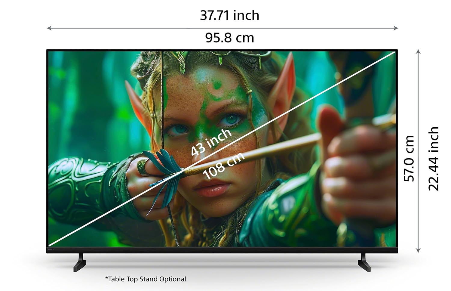 Sony Bravia 43" ( 109.22 cm ) 4K Ultra HD LCD Display | 4K Processor X1™ | Google TV (Android TV OS) & Voice Search | Dolby Atmos | Motionflow™ XR 100 (50Hz Native) | Gaming Features: ALLM (HDMI 2.1), eARC | Built-in Chromecast and Wi-Fi 6-43S22GM2