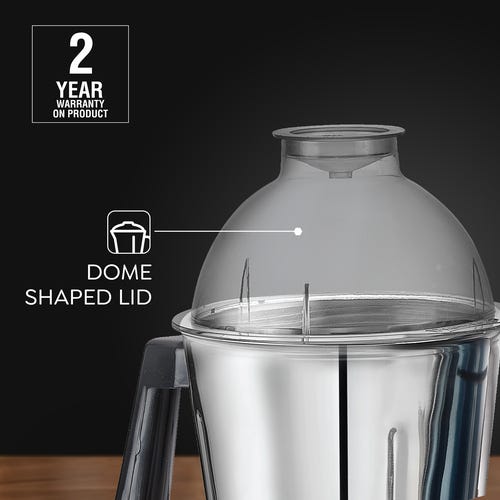 Prestige Grace 750W Mixer Grinder with 3 Durable Stainless Steel Jars | Tough ABS Plastic Body | 230V | High-Performance Grinding for Wet & Dry Ingredients- Model: 43152