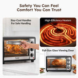Prestige Oven Toaster Griller 28L with Rotisserie & Convection (POTG 28AC) | Stainless Steel Built-in OTG | 5 Function Controls, Airfry & 60-Min Timer | Non-Induction Base-42342