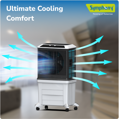 SYMPHONY ARCTIC CIRCLE 120 Air Cooler with i-Pure+ Technology | Powerful Fan | Cellulose Cooling Media
