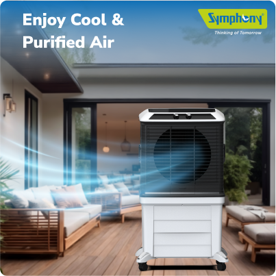 SYMPHONY ARCTIC CIRCLE 120 Air Cooler with i-Pure+ Technology | Powerful Fan | Cellulose Cooling Media
