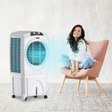 Symphony Mastercool 95 XL 90-Litre Desert Air Cooler (White/Grey, Honeycomb Pads, Powerful Fan, 4-Way Auto Louver, High Air Throw)