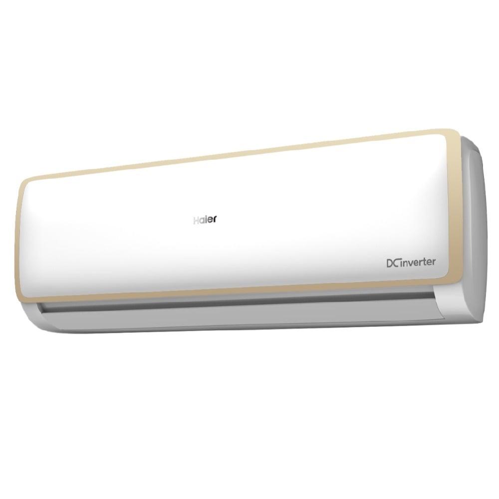 Haier 1.5 Ton 5 Star Inverter Split AC (Golden Strip) | Ultra-Efficient 5.05 ISEER, 100% Copper Condenser, Auto Clean Function, Micro Antibacterial Filter, Stabilizer Free Operation-HSU18EP-TXG5BN-INV,
