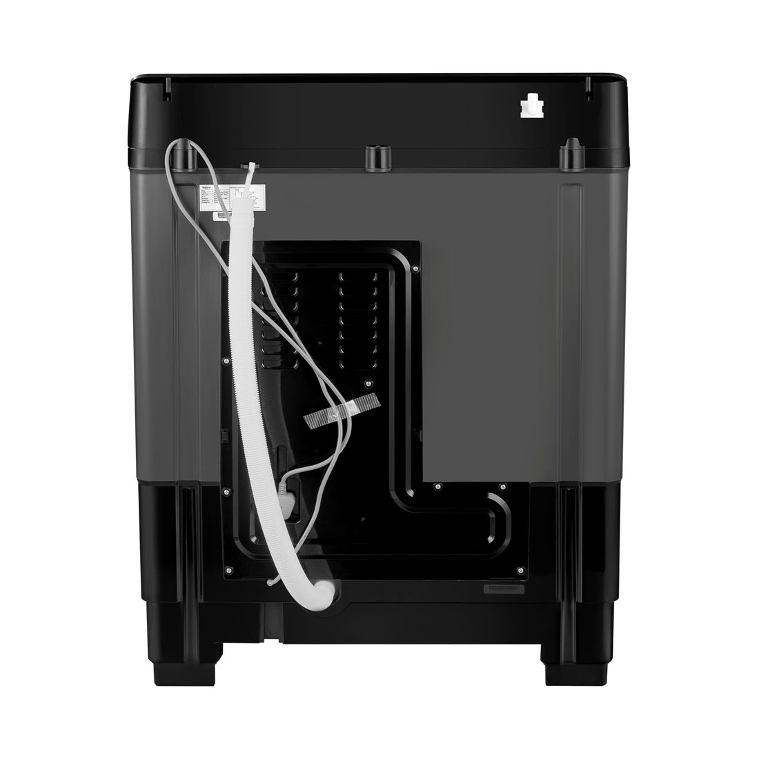 TAKAI 9 Kg Semi-Automatic Washing Machine with Full Glass Top, Dual Waterfall, Collar Scrubber, Air Dry, and No-Vibration Technology-TKI-WM-900G