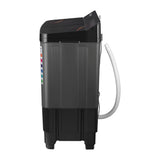 TAKAI 9 Kg Semi-Automatic Washing Machine with Full Glass Top, Dual Waterfall, Collar Scrubber, Air Dry, and No-Vibration Technology-TKI-WM-900G