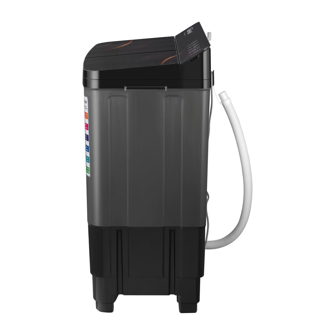 TAKAI 9 Kg Semi-Automatic Washing Machine with Full Glass Top, Dual Waterfall, Collar Scrubber, Air Dry, and No-Vibration Technology-TKI-WM-900G