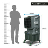 Novamax Proto 75L Desert Air Cooler with Honeycomb Cooling, 5000 CFM Powerful Air Delivery, 90ft Air Throw, High-Speed Fan, Auto Water Refill, Inverter Compatible & Shockproof Body (Grey)