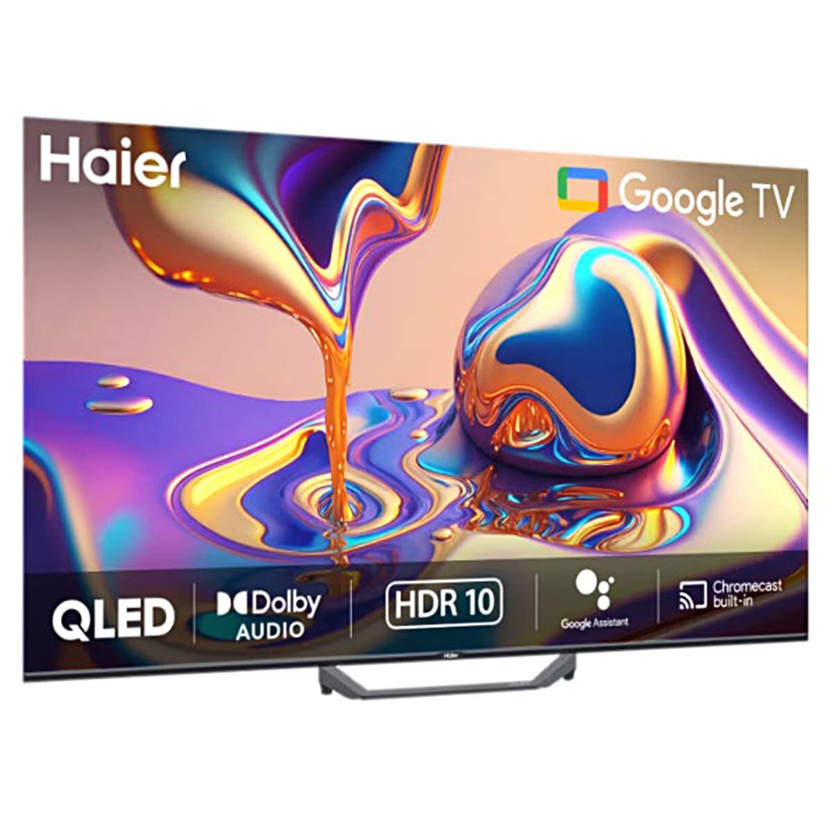 Haier 140cm (55 inch) 4K QLED Smart Google TV with Dolby Audio | Hands-Free Voice Control | HDR10 | MEMC | 2GB RAM & 32GB ROM | QLED Technology- H55S80FUX
