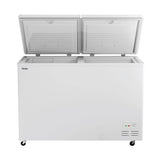 Haier Hard Top Double Door Chest Freezer, 439L | 5-Star Energy Rating | Convertible Temperature (≤-18°C to 10°C) | R290a Eco-Friendly Refrigerant | 4-Year Comprehensive Warranty | White Finish-HFC-500DPW5