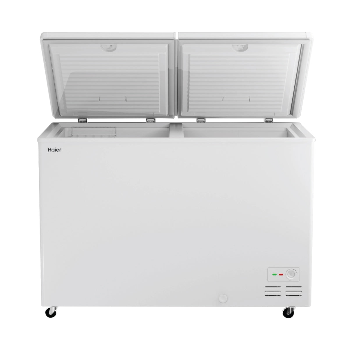 Haier Hard Top Double Door Chest Freezer, 439L | 5-Star Energy Rating | Convertible Temperature (≤-18°C to 10°C) | R290a Eco-Friendly Refrigerant | 4-Year Comprehensive Warranty | White Finish-HFC-500DPW5